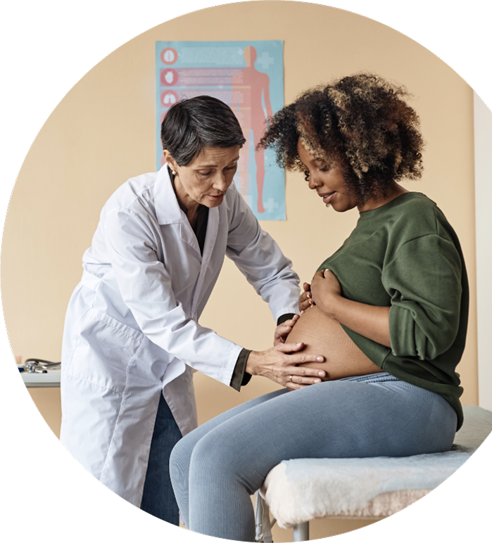 A surrogate mother (gestational carrier) getting a health checkup