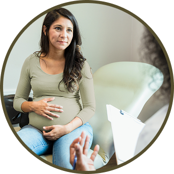 A surrogate mother (gestational carrier) learning about the surrogacy process